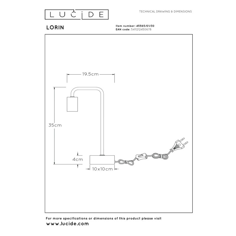 lampa stołowa LORIN 45565/01/30 Lucide | Sklep z lampami lampa stołowa LORIN 45565/01/30 Lucide | Sklep z lampami