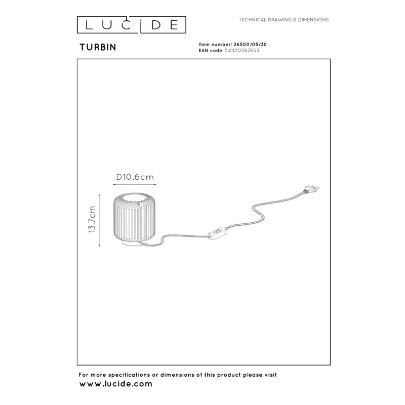lampa stołowa TURBIN 26500/05/30 Lucide | Sklep z lampami lampa stołowa TURBIN 26500/05/30 Lucide | Sklep z lampami