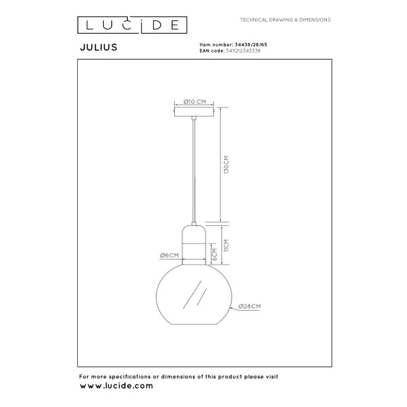 lampa wisząca JULIUS 34438/28/65 Lucide | Sklep z lampami lampa wisząca JULIUS 34438/28/65 Lucide | Sklep z lampami