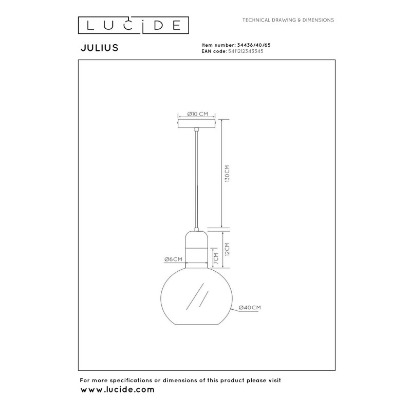 lampa wisząca JULIUS 34438/40/65 Lucide | Sklep z lampami lampa wisząca JULIUS 34438/40/65 Lucide | Sklep z lampami