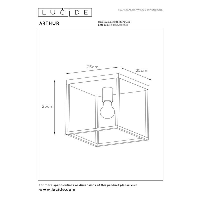 lampa sufitowa ARTHUR 08124/01/30 Lucide | Sklep z lampami lampa sufitowa ARTHUR 08124/01/30 Lucide | Sklep z lampami