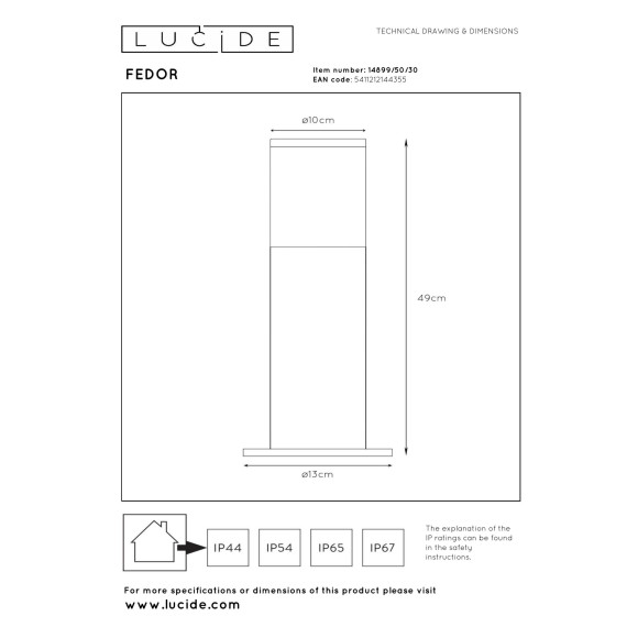 lampa FEDOR 14899/50/30 Lucide | Sklep z lampami lampa FEDOR 14899/50/30 Lucide | Sklep z lampami