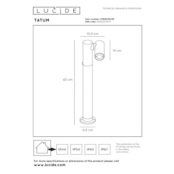 lampa TATUM 27895/05/29 Lucide | Sklep z lampami lampa TATUM 27895/05/29 Lucide | Sklep z lampami