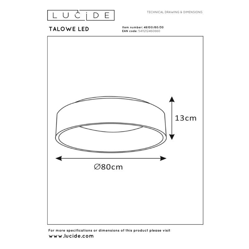 lampa sufitowa TALOWE 46100/80/30 Lucide | Sklep z lampami