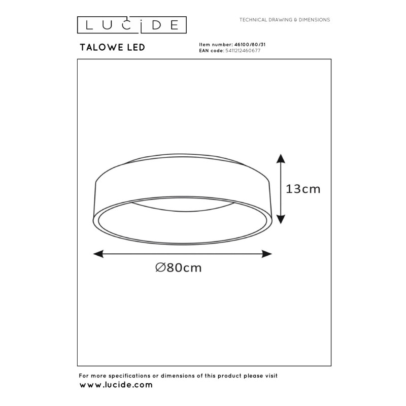 lampa sufitowa TALOWE 46100/80/31 Lucide | Sklep z lampami