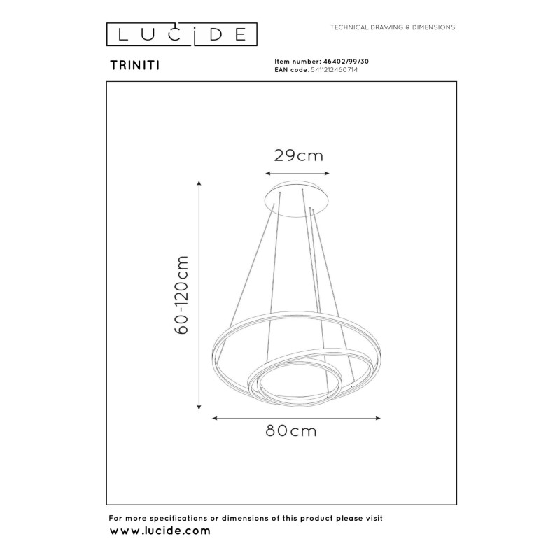 lampa wisząca TRINITI 46402/99/30 Lucide | Sklep z lampami lampa wisząca TRINITI 46402/99/30 Lucide | Sklep z lampami