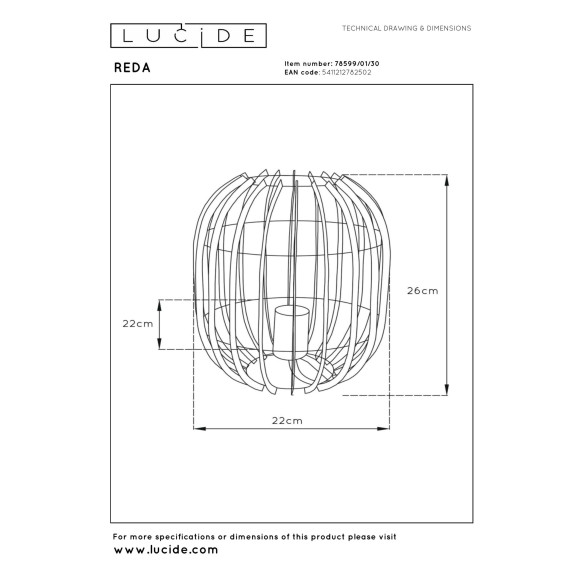 lampa stołowa REDA 78599/01/30 Lucide | Sklep z lampami lampa stołowa REDA 78599/01/30 Lucide | Sklep z lampami