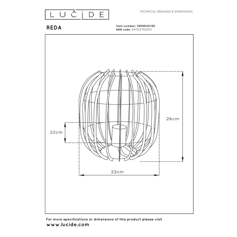 lampa stołowa REDA 78599/01/30 Lucide | Sklep z lampami lampa stołowa REDA 78599/01/30 Lucide | Sklep z lampami
