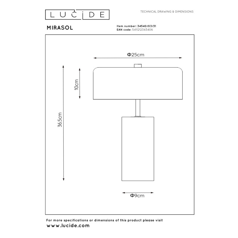 lampa stołowa MIRASOL 34540/03/31 Lucide | Sklep z lampami lampa stołowa MIRASOL 34540/03/31 Lucide | Sklep z lampami