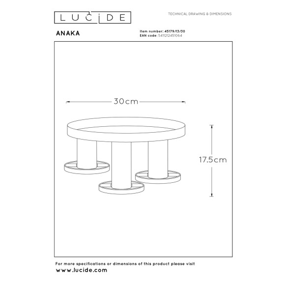 lampa sufitowa ANAKA 45179/13/30 Lucide | Sklep z lampami lampa sufitowa ANAKA 45179/13/30 Lucide | Sklep z lampami