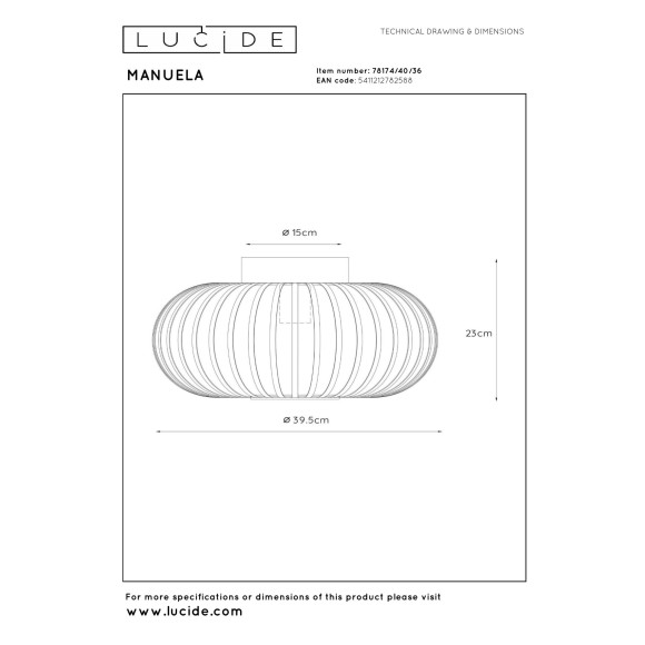 lampa sufitowa MANUELA 78174/40/36 Lucide | Sklep z lampami lampa sufitowa MANUELA 78174/40/36 Lucide | Sklep z lampami