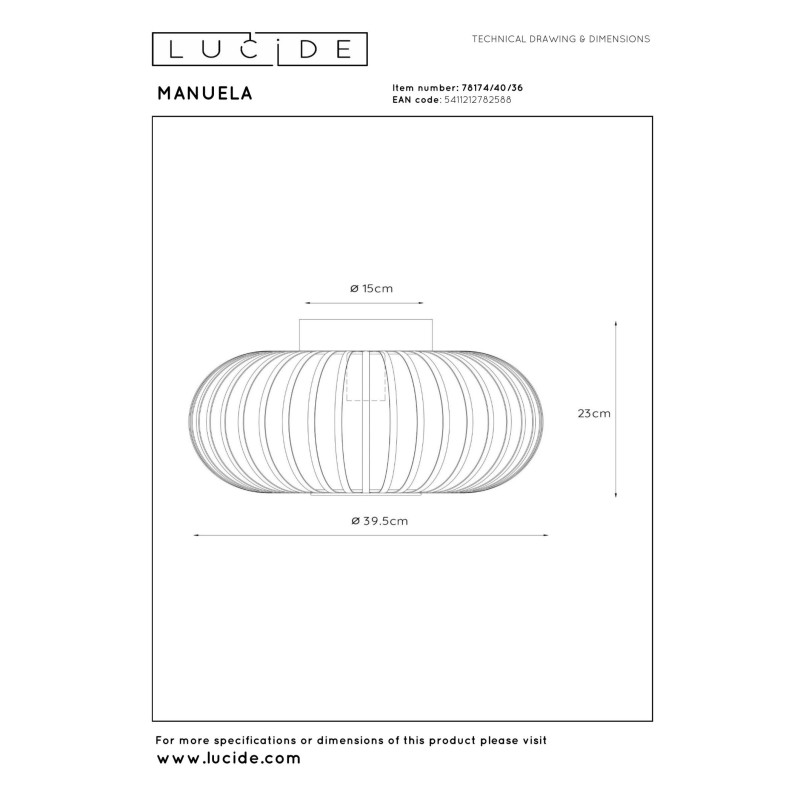 lampa sufitowa MANUELA 78174/40/36 Lucide | Sklep z lampami lampa sufitowa MANUELA 78174/40/36 Lucide | Sklep z lampami