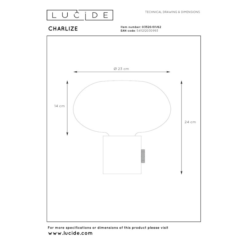 lampa stołowa CHARLIZE 03520/01/62 Lucide | Sklep z lampami lampa stołowa CHARLIZE 03520/01/62 Lucide | Sklep z lampami
