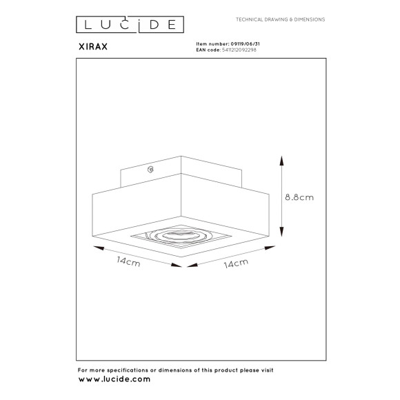 spot XIRAX 09119/06/31 Lucide | Sklep z lampami spot XIRAX 09119/06/31 Lucide | Sklep z lampami