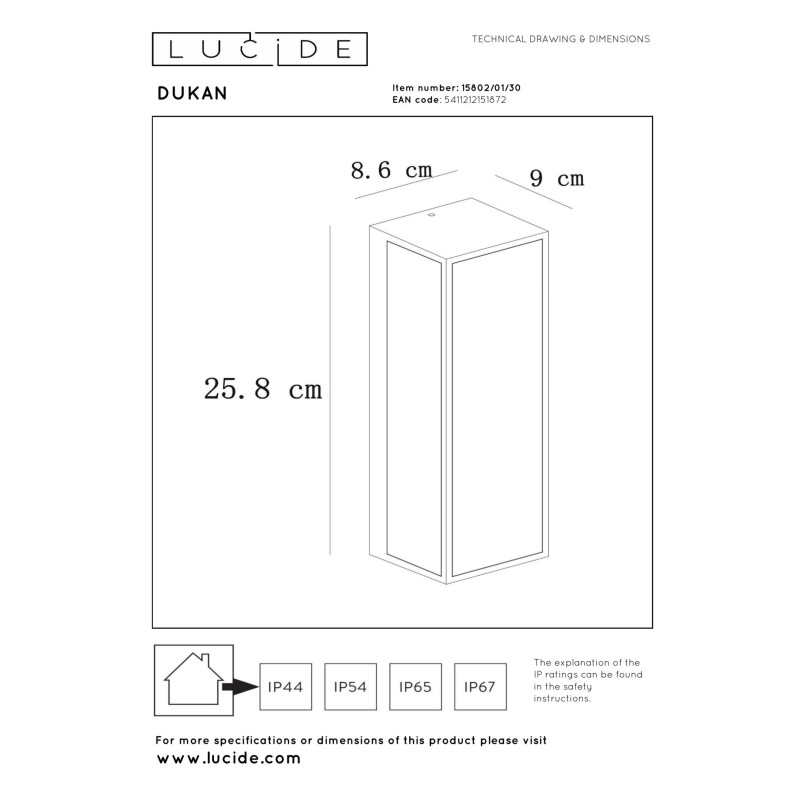 lampa DUKAN 15802/01/30 Lucide | Sklep z lampami lampa DUKAN 15802/01/30 Lucide | Sklep z lampami