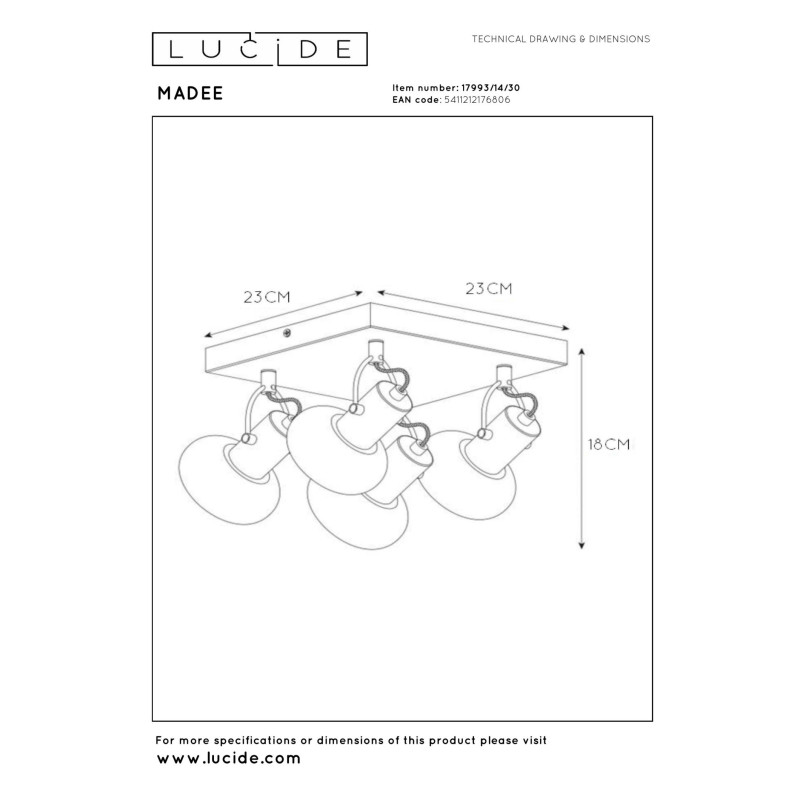 lampa sufitowa MADEE 17993/14/30 Lucide | Sklep z lampami