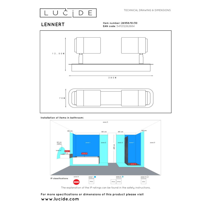 lampa LENNERT 26958/10/30 Lucide | Sklep z lampami lampa LENNERT 26958/10/30 Lucide | Sklep z lampami
