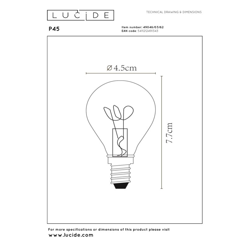 lampa LED BULB 49046/03/62 Lucide | Sklep z lampami lampa LED BULB 49046/03/62 Lucide | Sklep z lampami