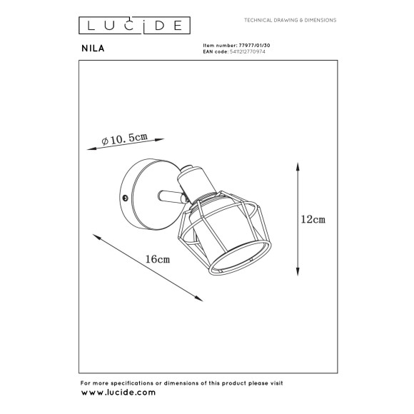 spot NILA 77977/01/30 Lucide | Sklep z lampami spot NILA 77977/01/30 Lucide | Sklep z lampami