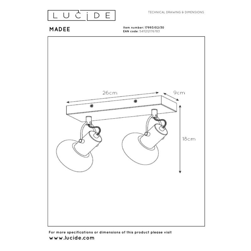 lampa sufitowa MADEE 17993/02/30 Lucide | Sklep z lampami lampa sufitowa MADEE 17993/02/30 Lucide | Sklep z lampami
