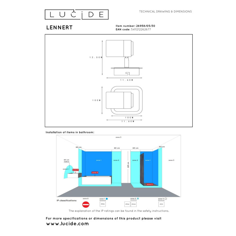 lampa LENNERT 26958/05/30 Lucide | Sklep z lampami lampa LENNERT 26958/05/30 Lucide | Sklep z lampami