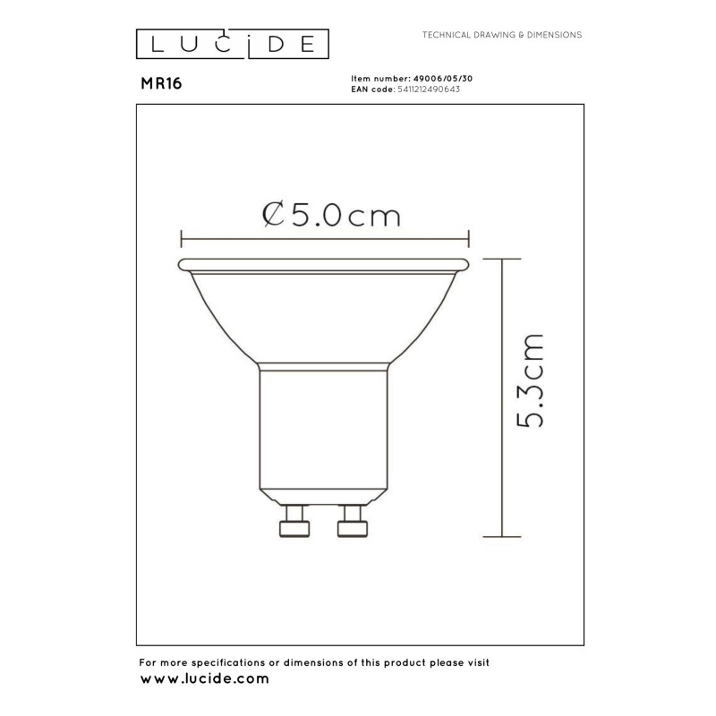 lampa LED BULB 49006/05/30 Lucide | Sklep z lampami lampa LED BULB 49006/05/30 Lucide | Sklep z lampami