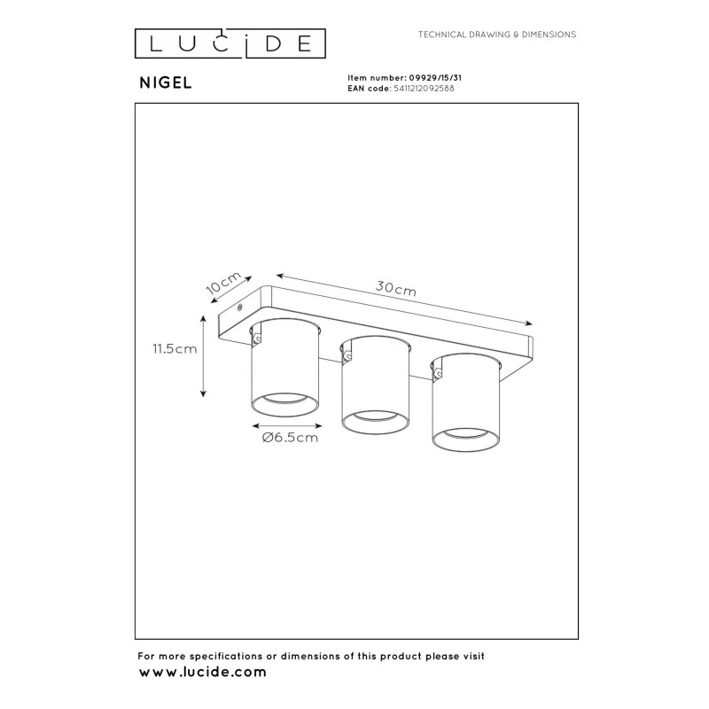 lampa sufitowa NIGEL 09929/15/31 Lucide | Sklep z lampami lampa sufitowa NIGEL 09929/15/31 Lucide | Sklep z lampami