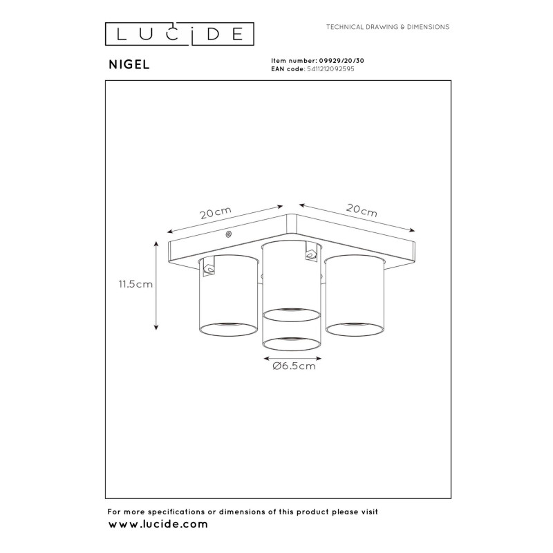 lampa sufitowa NIGEL 09929/20/30 Lucide | Sklep z lampami lampa sufitowa NIGEL 09929/20/30 Lucide | Sklep z lampami
