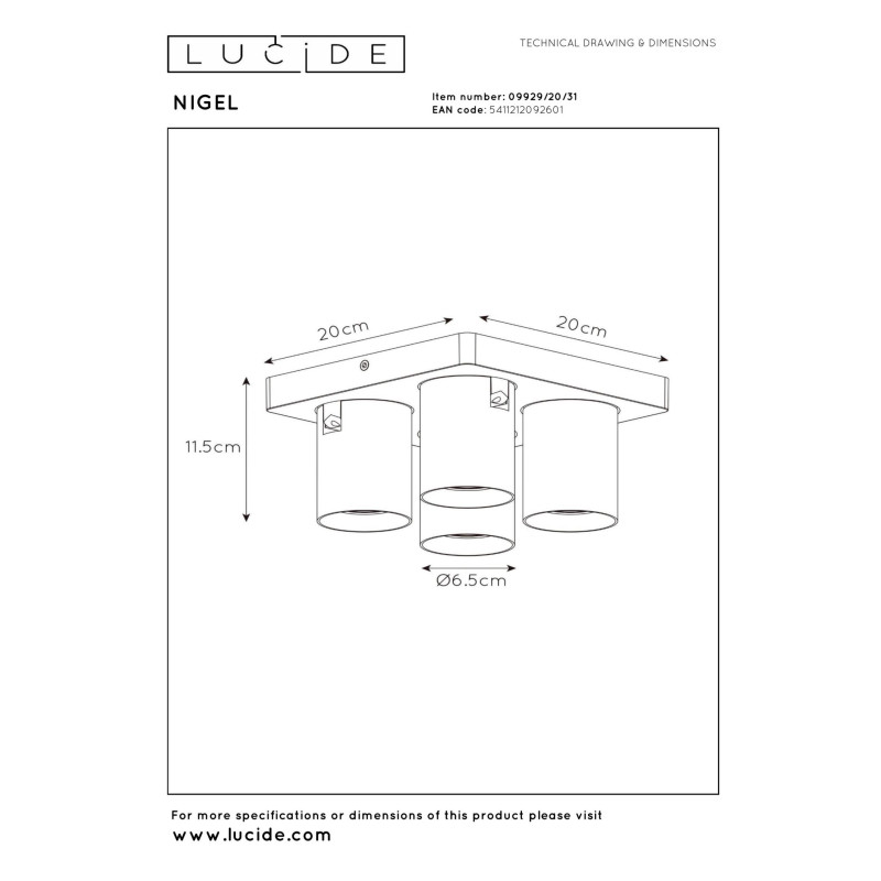 lampa sufitowa NIGEL 09929/20/31 Lucide | Sklep z lampami lampa sufitowa NIGEL 09929/20/31 Lucide | Sklep z lampami