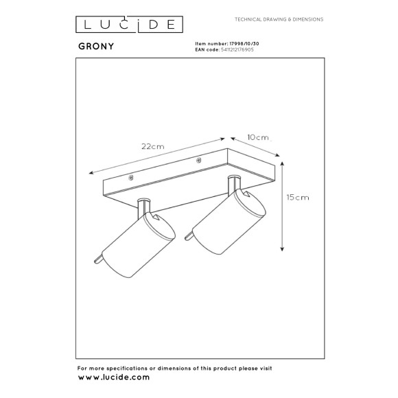 lampa sufitowa GRONY 17998/10/30 Lucide | Sklep z lampami lampa sufitowa GRONY 17998/10/30 Lucide | Sklep z lampami