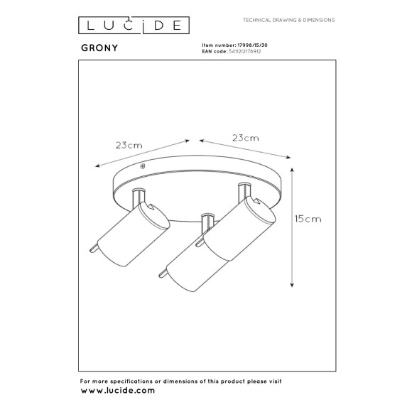 lampa sufitowa GRONY 17998/15/30 Lucide | Sklep z lampami lampa sufitowa GRONY 17998/15/30 Lucide | Sklep z lampami