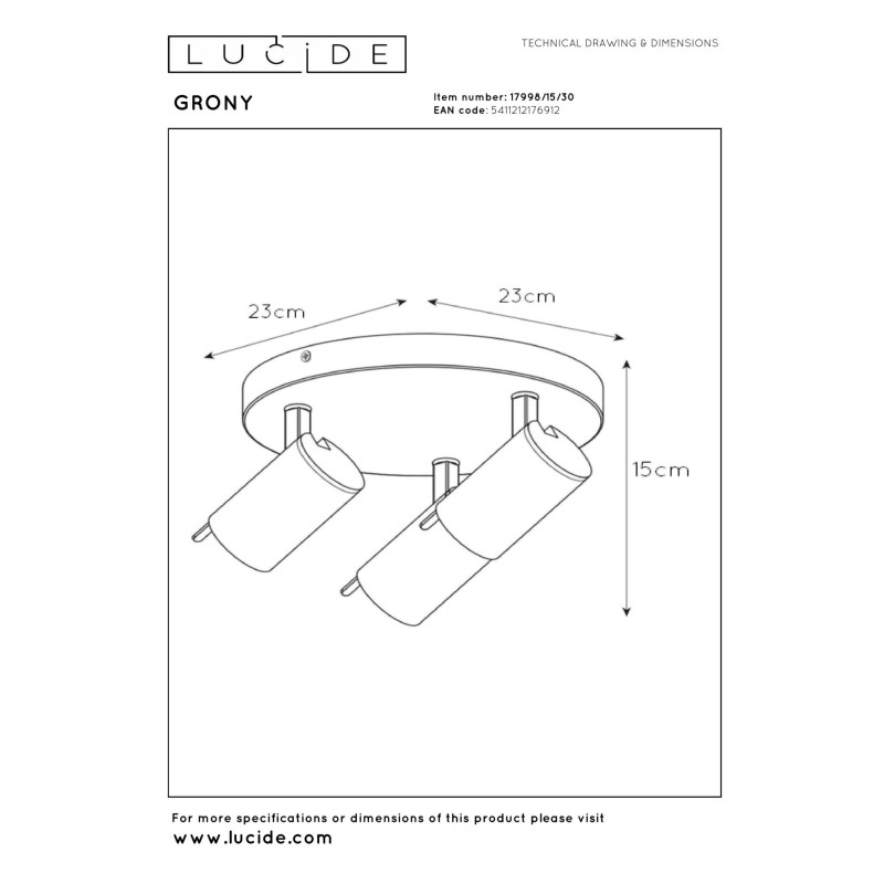 lampa sufitowa GRONY 17998/15/30 Lucide | Sklep z lampami lampa sufitowa GRONY 17998/15/30 Lucide | Sklep z lampami