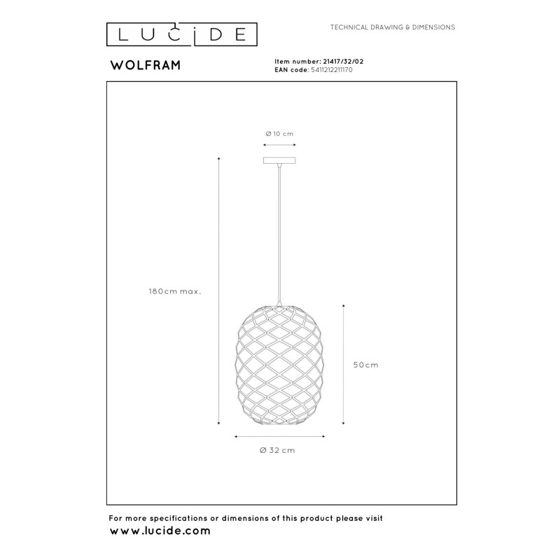 lampa wisząca WOLFRAM 21417/32/02 Lucide | Sklep z lampami lampa wisząca WOLFRAM 21417/32/02 Lucide | Sklep z lampami