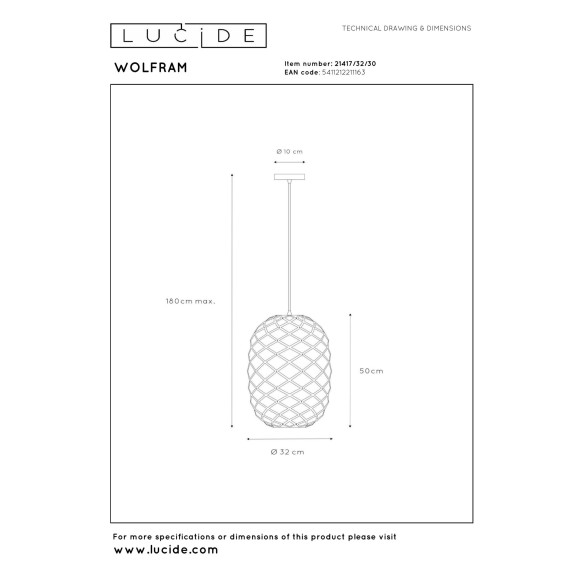 lampa wisząca WOLFRAM 21417/32/30 Lucide | Sklep z lampami lampa wisząca WOLFRAM 21417/32/30 Lucide | Sklep z lampami