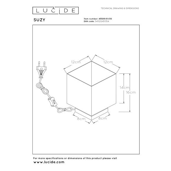 lampa stołowa SUZY 45589/01/30 Lucide | Sklep z lampami