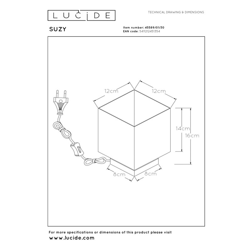 lampa stołowa SUZY 45589/01/30 Lucide | Sklep z lampami