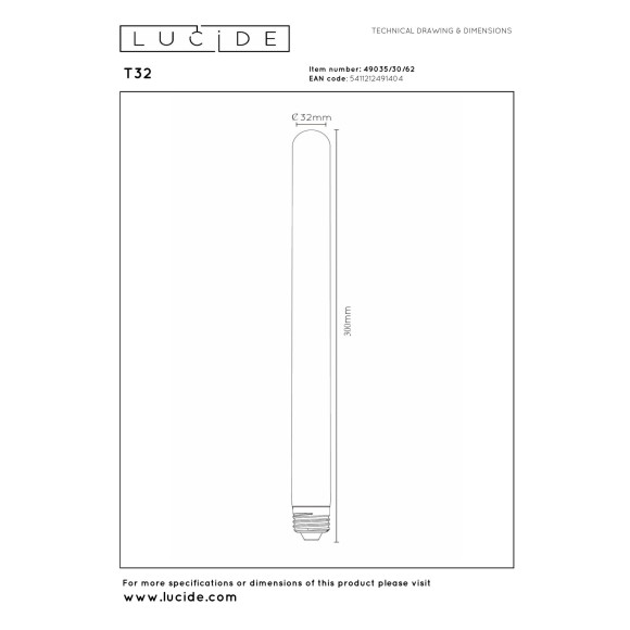 lampa LED Bulb 49035/30/62 Lucide | Sklep z lampami