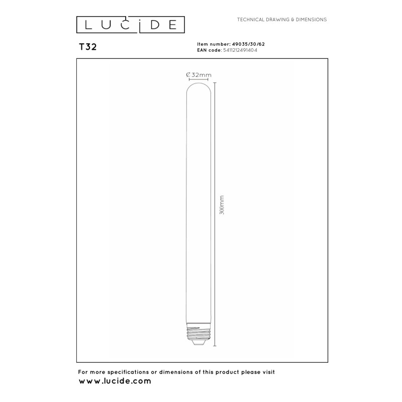 lampa LED Bulb 49035/30/62 Lucide | Sklep z lampami