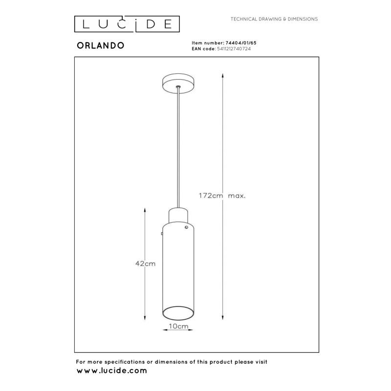 lampa wisząca ORLANDO 74404/01/65 Lucide | Sklep z lampami lampa wisząca ORLANDO 74404/01/65 Lucide | Sklep z lampami