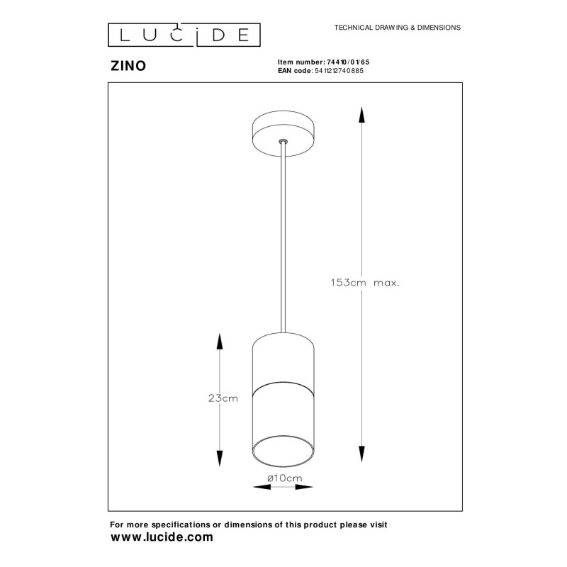 lampa wisząca ZINO 74410/01/65 Lucide | Sklep z lampami lampa wisząca ZINO 74410/01/65 Lucide | Sklep z lampami