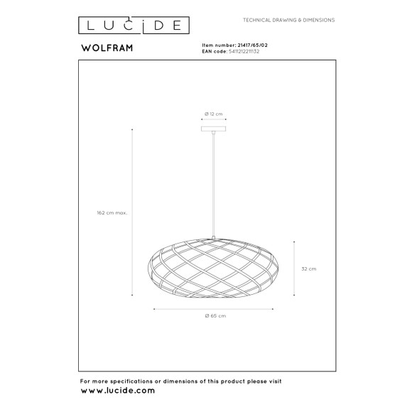 lampa wisząca WOLFRAM 21417/65/02 Lucide | Sklep z lampami lampa wisząca WOLFRAM 21417/65/02 Lucide | Sklep z lampami