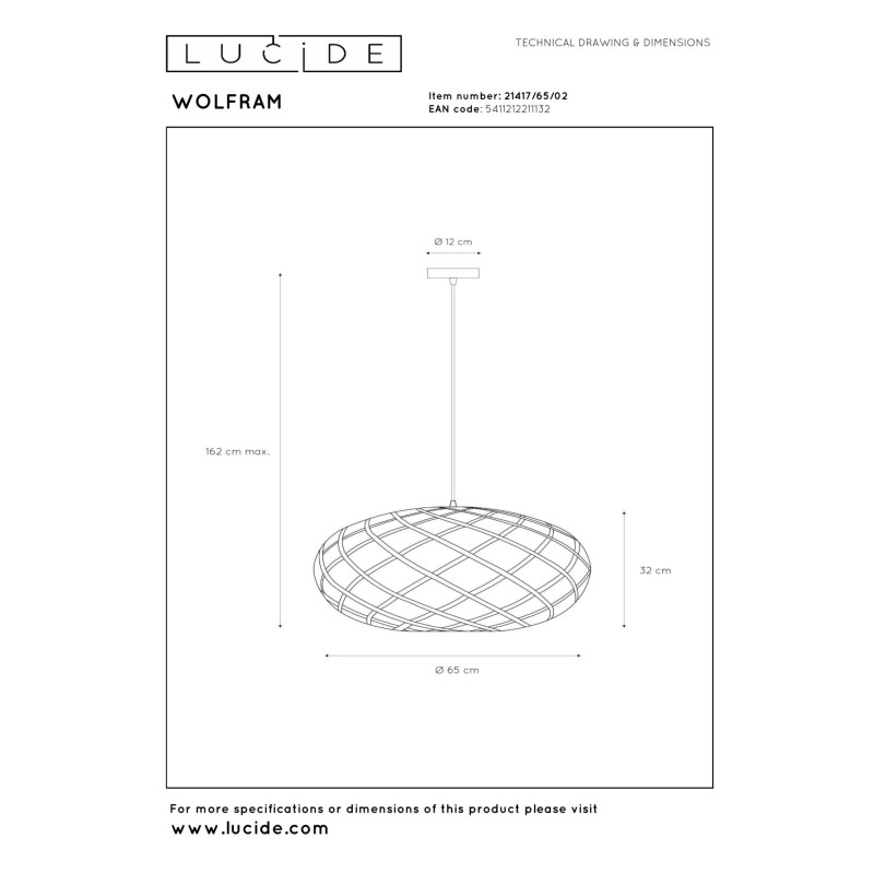 lampa wisząca WOLFRAM 21417/65/02 Lucide | Sklep z lampami lampa wisząca WOLFRAM 21417/65/02 Lucide | Sklep z lampami