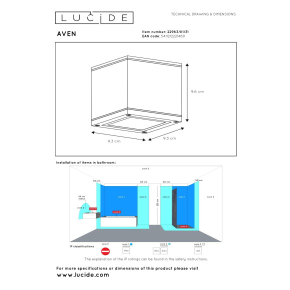 lampa AVEN 22963/01/31 Lucide | Sklep z lampami lampa AVEN 22963/01/31 Lucide | Sklep z lampami