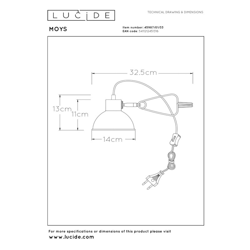 lampa stołowa MOYS 45987/01/33 Lucide | Sklep z lampami lampa stołowa MOYS 45987/01/33 Lucide | Sklep z lampami