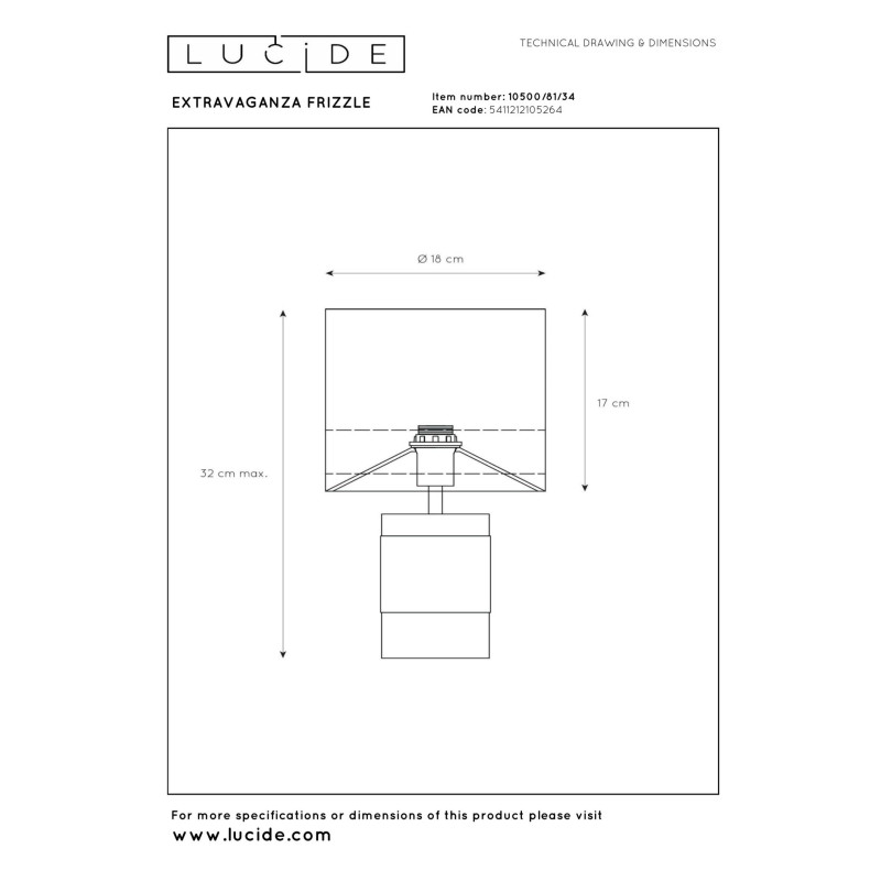 lampa stołowa EXTRAVAGANZA FRIZZLE 10500/81/34 Lucide | Sklep z lampa stołowa EXTRAVAGANZA FRIZZLE 10500/81/34 Lucide | Sklep z