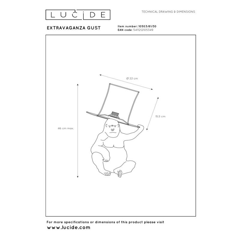 lampa stołowa EXTRAVAGANZA GUST 10503/81/30 Lucide | Sklep z