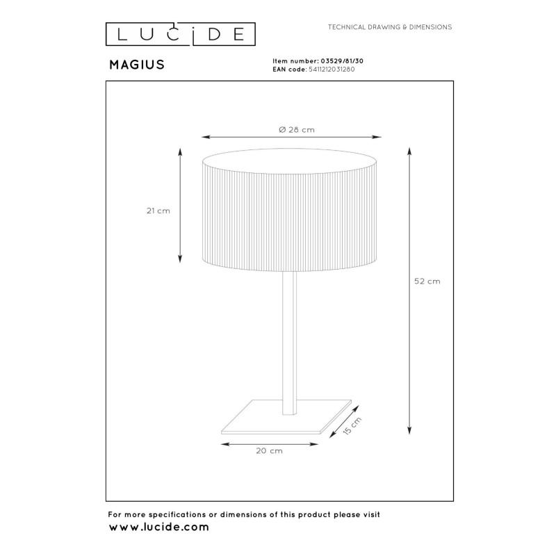 lampa stołowa MAGIUS 03529/81/30 Lucide | Sklep z lampami lampa stołowa MAGIUS 03529/81/30 Lucide | Sklep z lampami