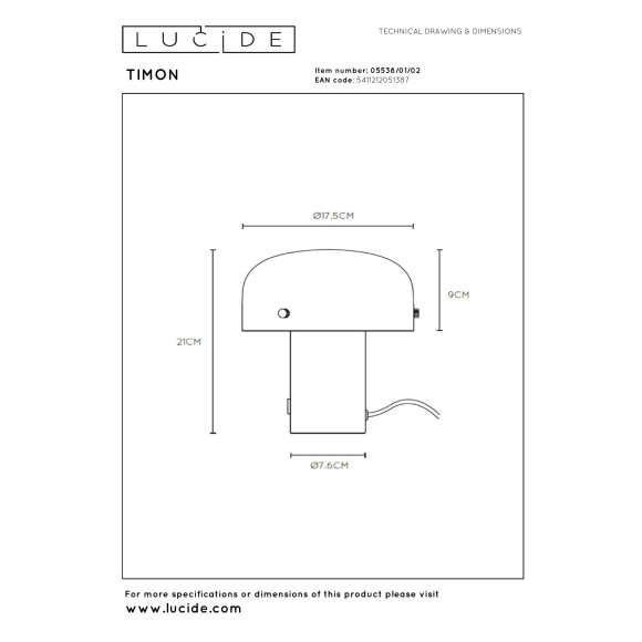 lampa stołowa TIMON 05538/01/02 Lucide | Sklep z lampami lampa stołowa TIMON 05538/01/02 Lucide | Sklep z lampami