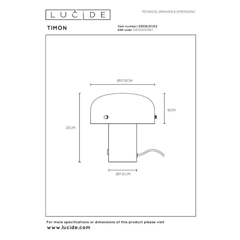 lampa stołowa TIMON 05538/01/02 Lucide | Sklep z lampami lampa stołowa TIMON 05538/01/02 Lucide | Sklep z lampami