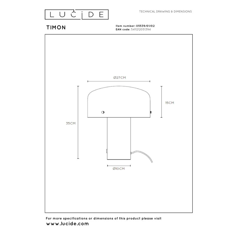 lampa stołowa TIMON 05539/01/02 Lucide | Sklep z lampami lampa stołowa TIMON 05539/01/02 Lucide | Sklep z lampami